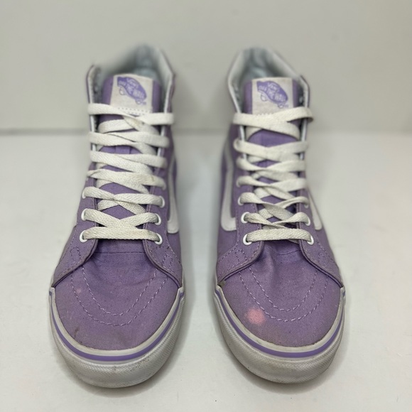 VANS Off The Wall High Top Skate Shoes Mens 7.5 Womens 9 Purple EUC - Picture 3 of 8